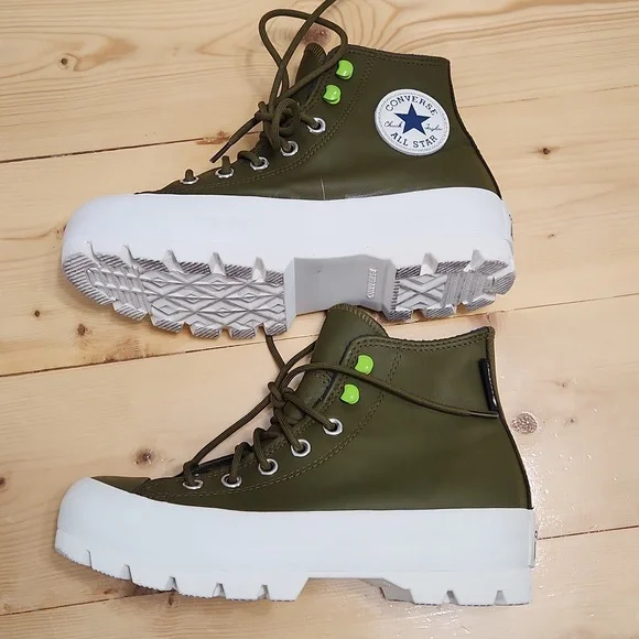 Converse Chuck Taylor All Star Boots Gore-Tex Lugged Waterproof Leather Moss 7 - Picture 10 of 16